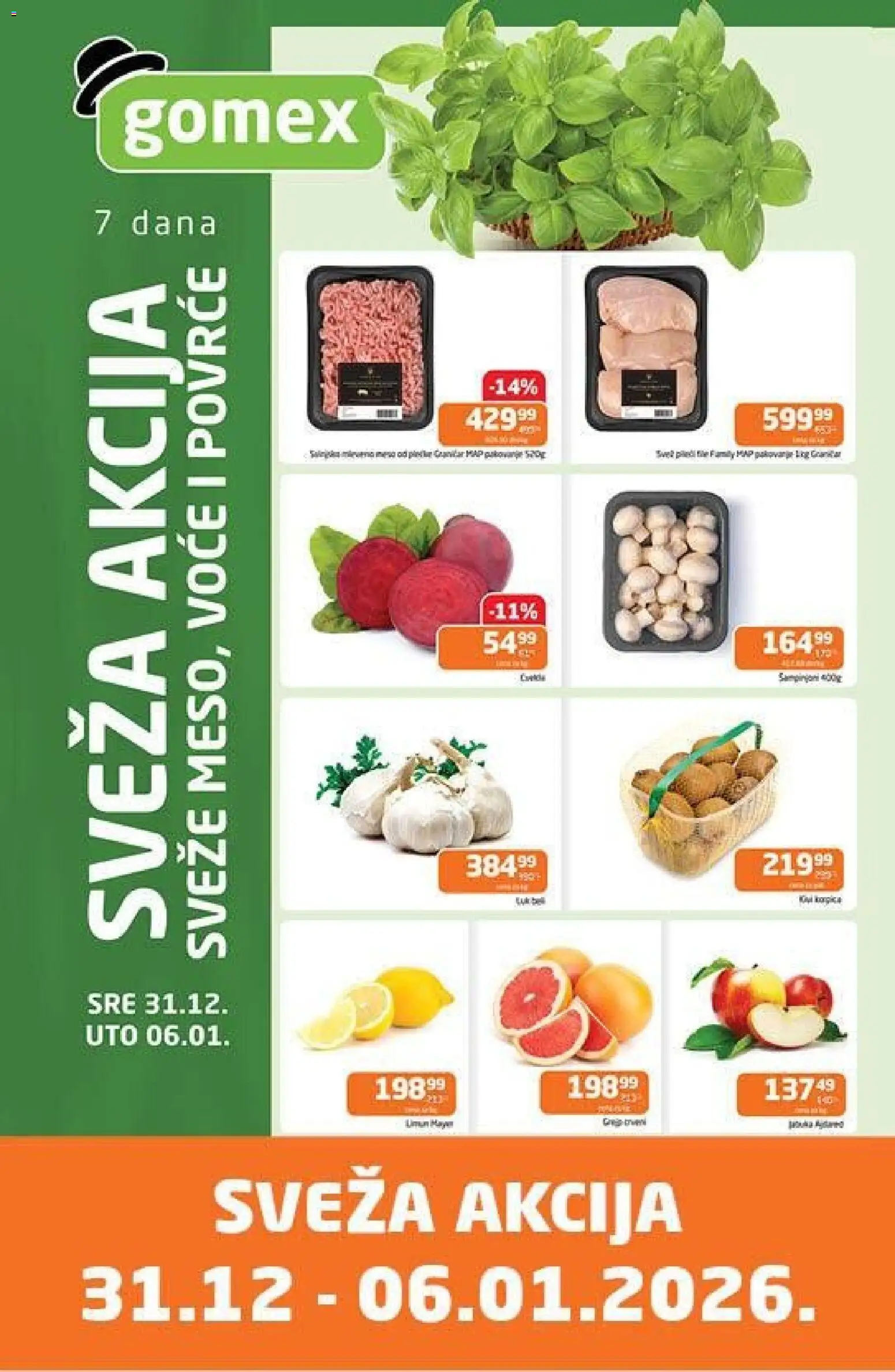 Pregled Gomex kataloga - važi od 31.12.2025