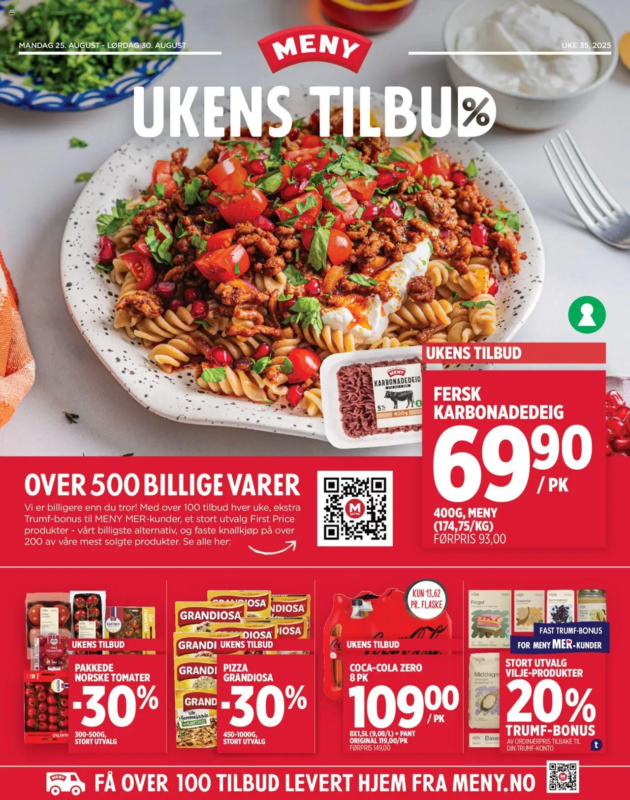 Kundeavis Meny gyldig fra 25/08/2025 - Sidenummer 1