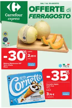 Anteprima dell'opuscolo Volantino Express dal negozio Carrefour valido da 07/08/2025