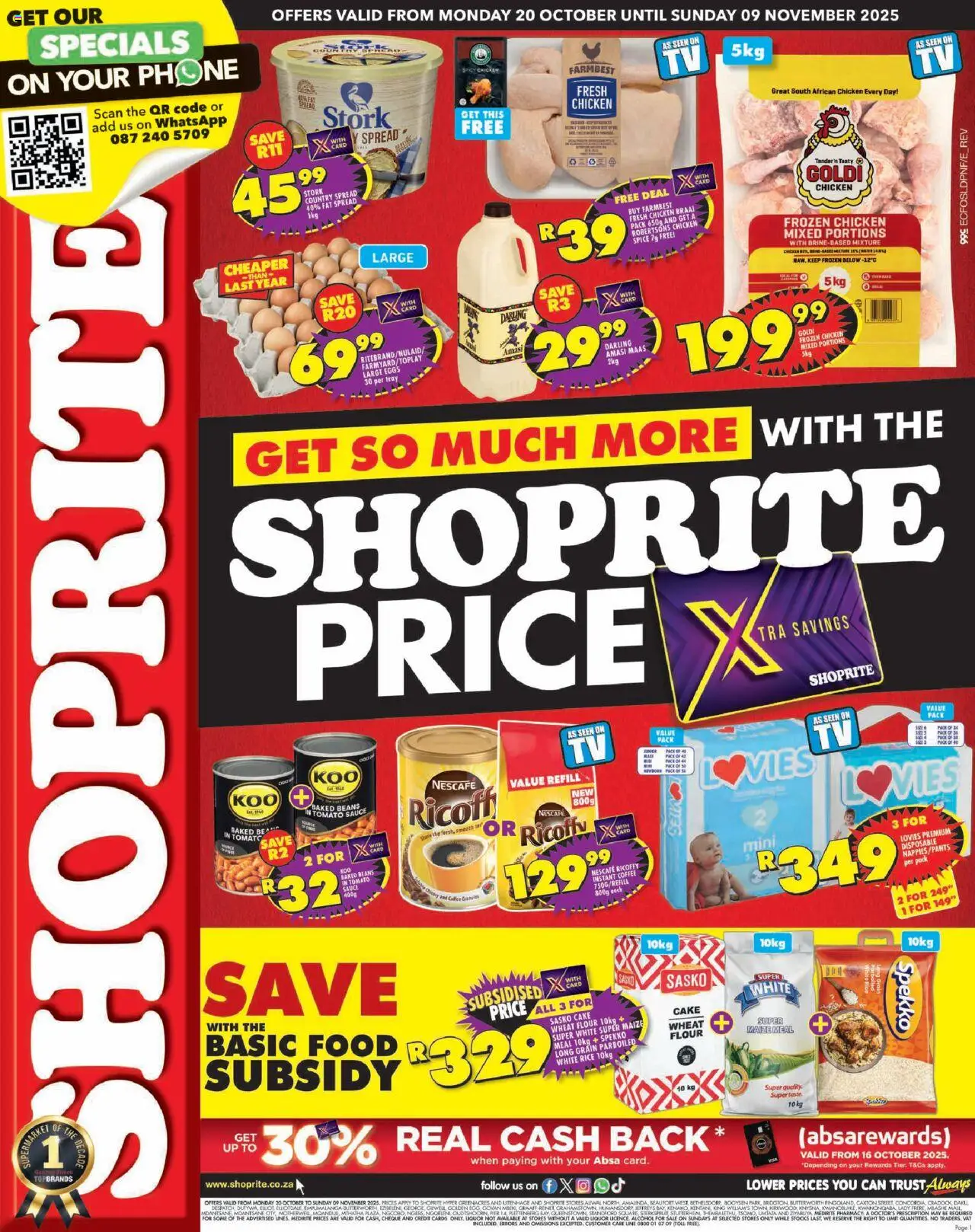 Shoprite Eastern Cape - Shoprite Price 20/10 - 09/11/2025 >> Catalogue