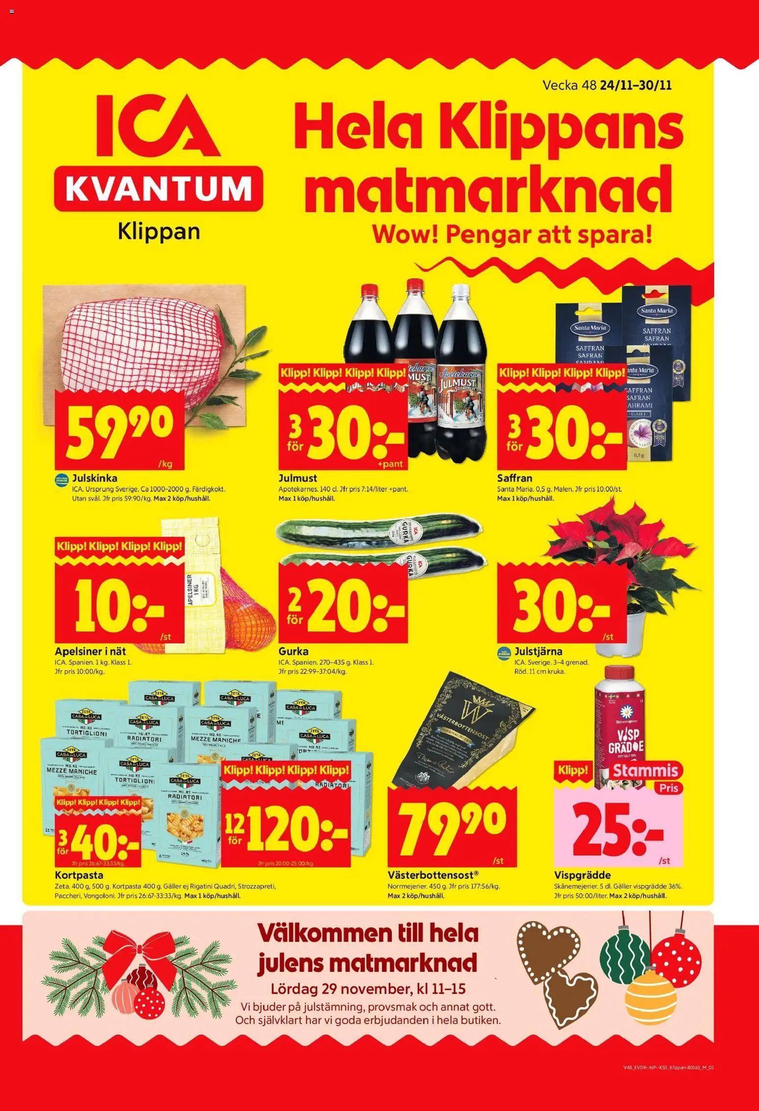 Förhandsgranska reklamblad Klippan från butik ICA Kvantum gäller från 24/11/2025