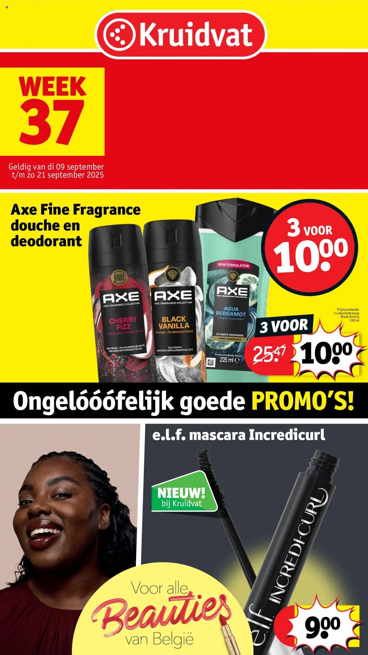 Kruidvat shop Folder week 37 geldig vanaf 09/09/2025 - Paginanummer 1