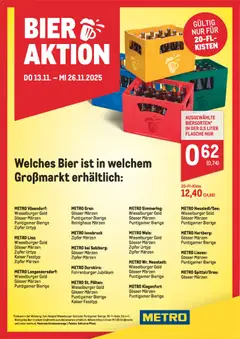 Vorschau der Angebote: Metro Bier Aktion gültig ab 13.11.2025
