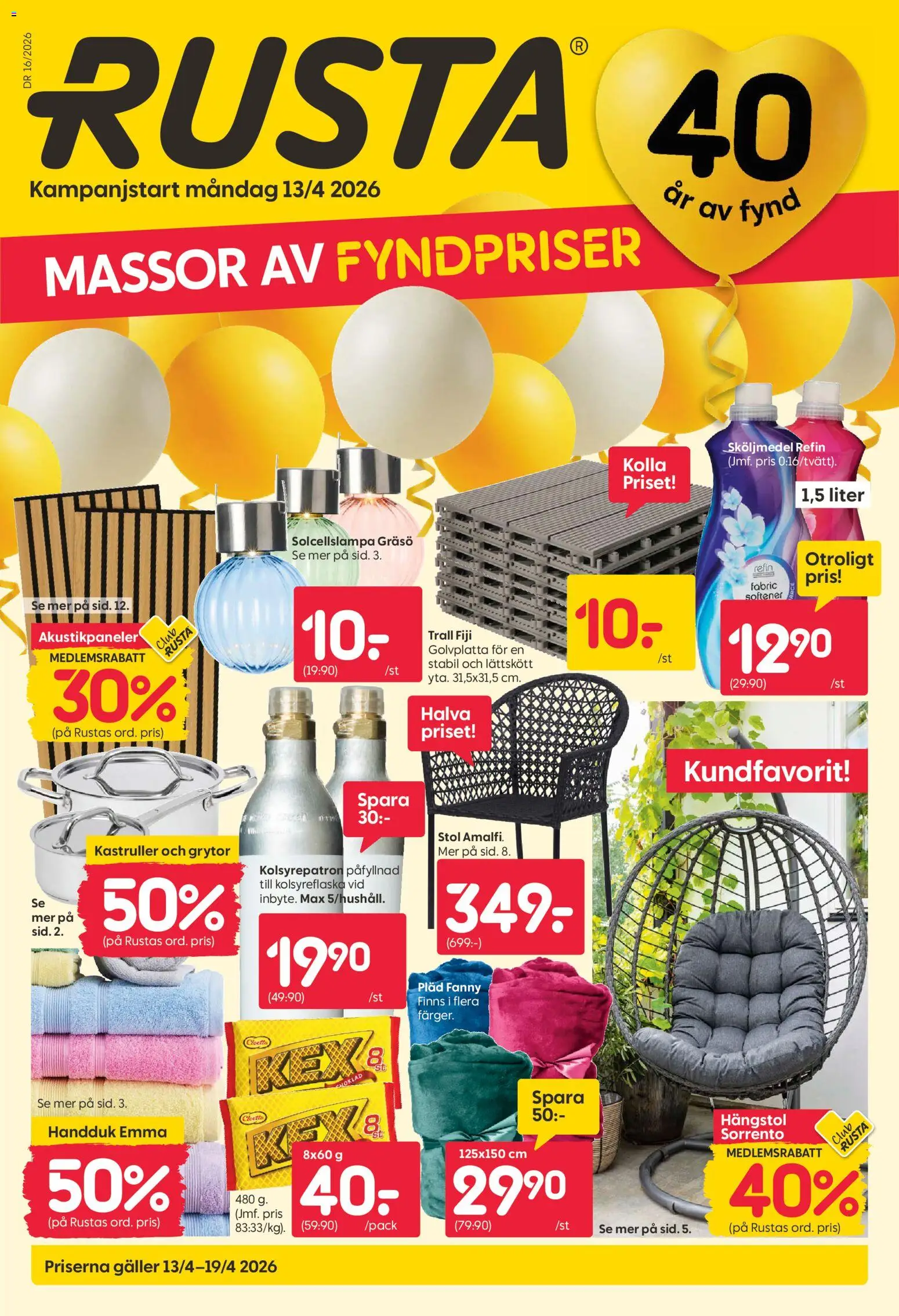 Förhandsgranska reklamblad Rusta erbjudanden från butik Rusta gäller från 13/04/2026
