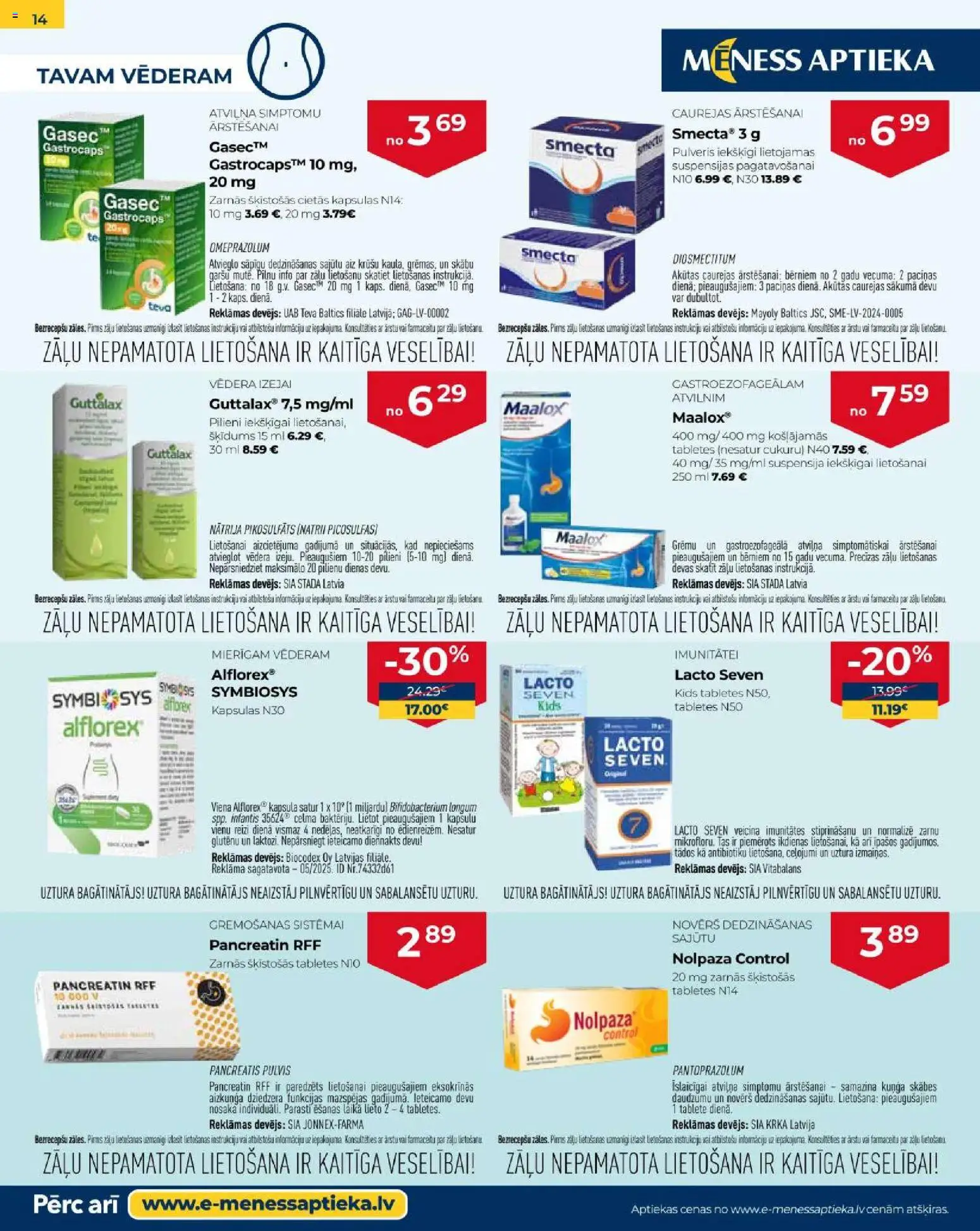 Skatīt Mēness aptieka akciju bukletu, derīgs no 2026.01.01