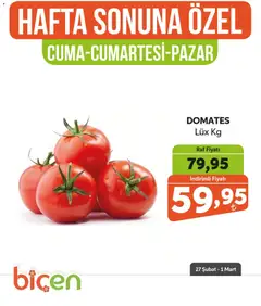 Biçen Market Biçen Market - Hafta Sonuna Özel 27.02.2026 - Broşürünün önizlemesi