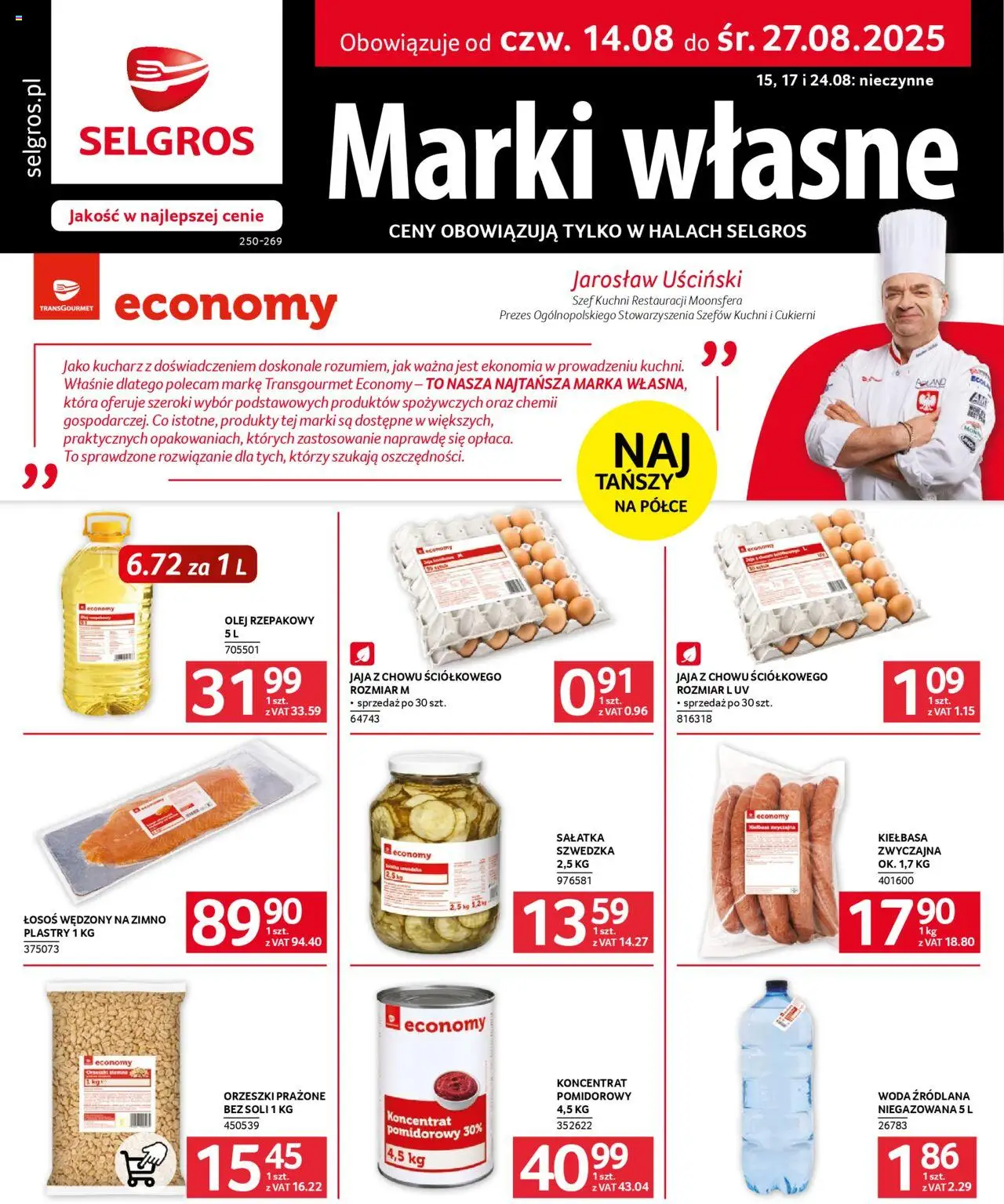 Selgros cash&carry Katalog Marki Własne od 14.08.2025 - Nowa Gazetka - Numer strony 1