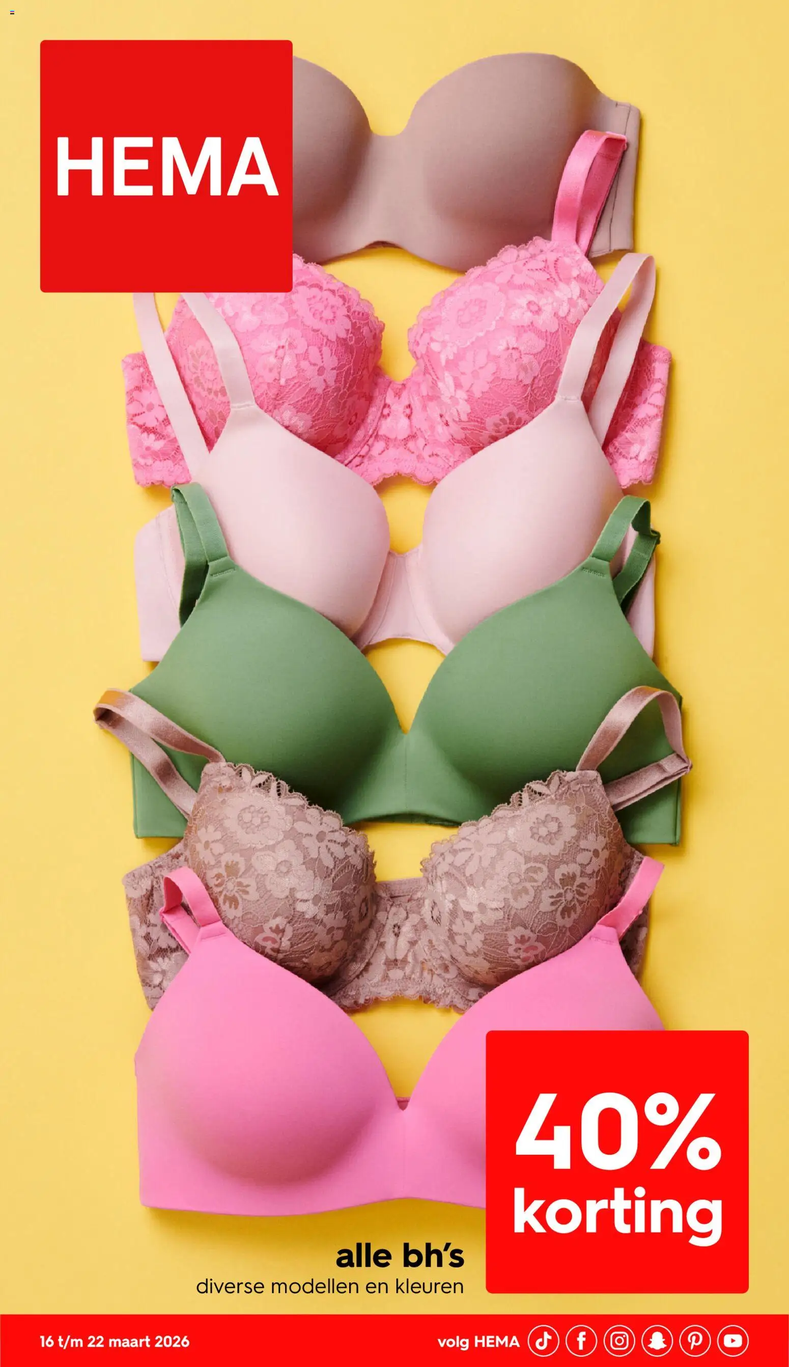 Voorbeeld van Hema Folder / Publicité van winkel Hema geldig vanaf 16/03/2026