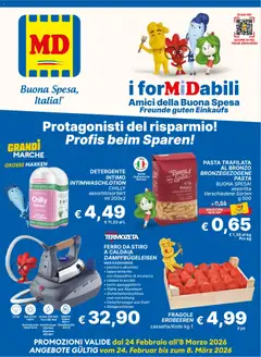 Anteprima dell'opuscolo Volantino Bolzano dal negozio MD Discount valido da 24/02/2026
