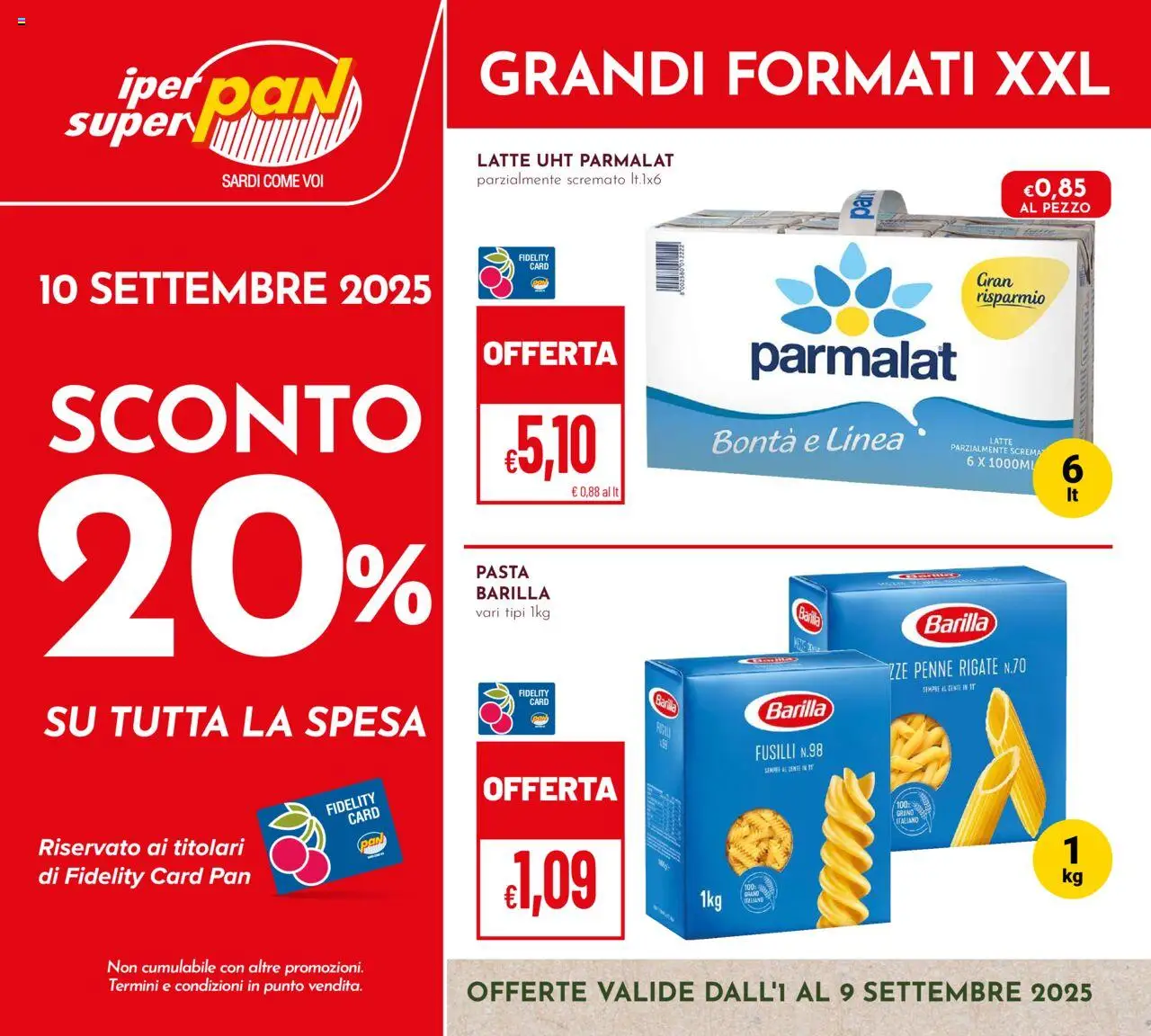 Volantino Pan valido da 01/09/2025 numero di pagina 1