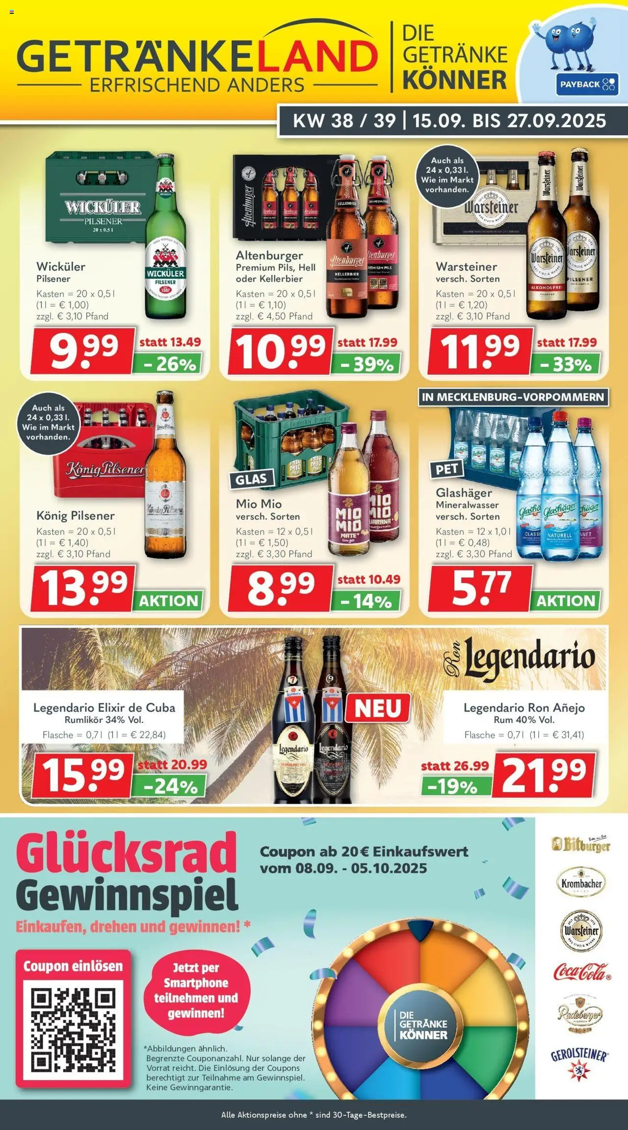 Getränkeland Getränkeland: Getränkeangebote (vom 14.09.2025 - 27.09.2025)