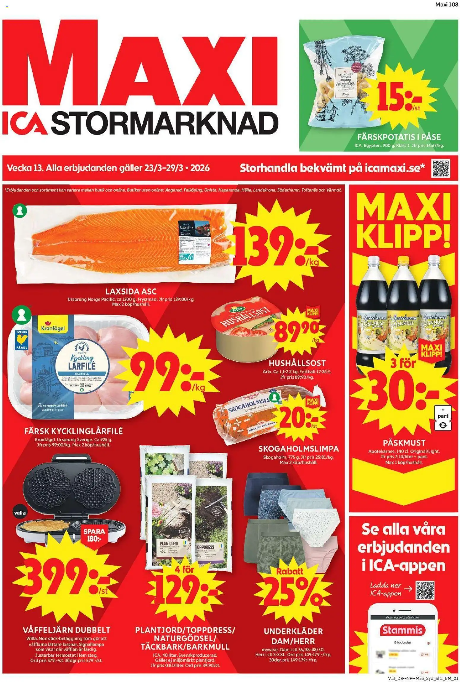 Förhandsgranska reklamblad Malmö från butik ICA Maxi gäller från 23/03/2026