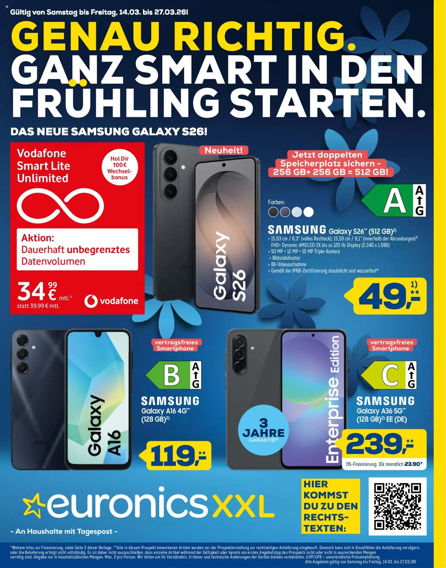 Vorschau von dem Prospekt des Geschäftes Euronics, gültig ab dem 14.03.2026 - Samsung, Smartphone