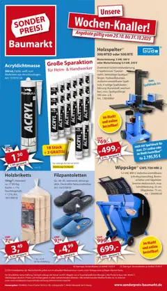 Vorschau von dem Prospekt des Geschäftes Sonderpreis Baumarkt, gültig ab dem 25.10.2025