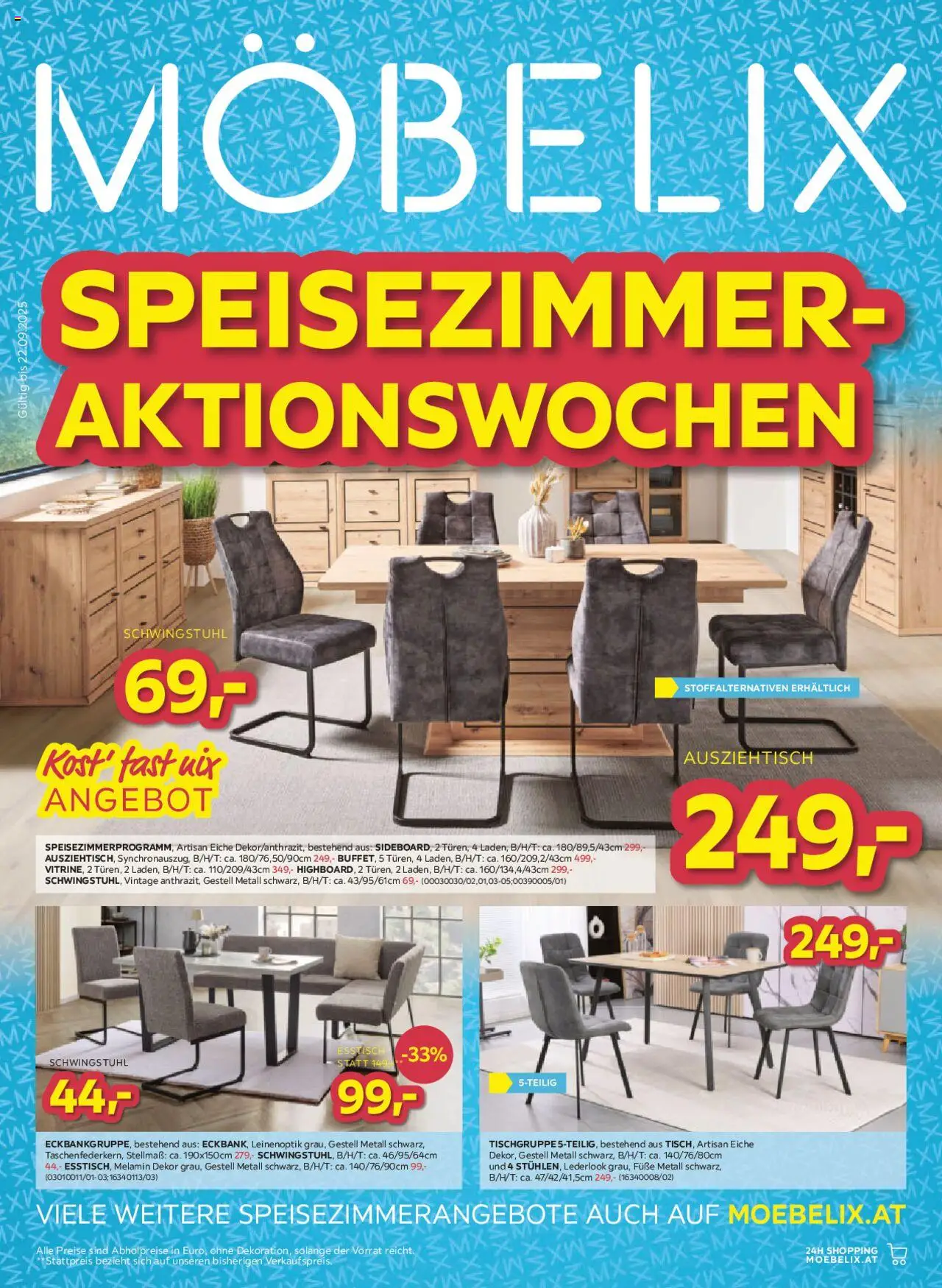  Möbelix Speisezimmer-aktionswochen ab (16.09.2025 - 22.09.2025) - Seite 1