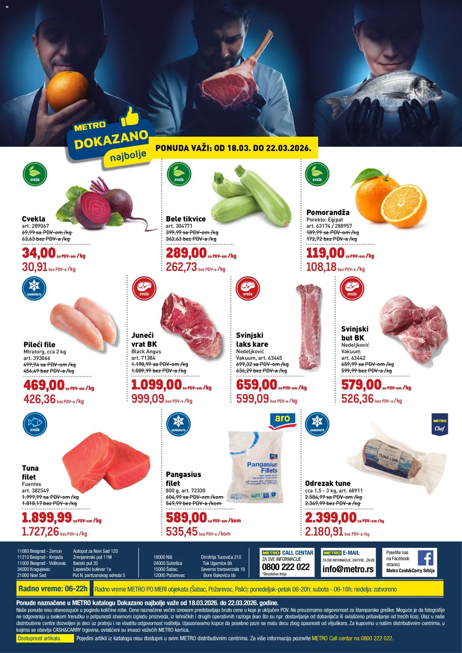 Pregled Metro kataloga - važi od 18.03.2026