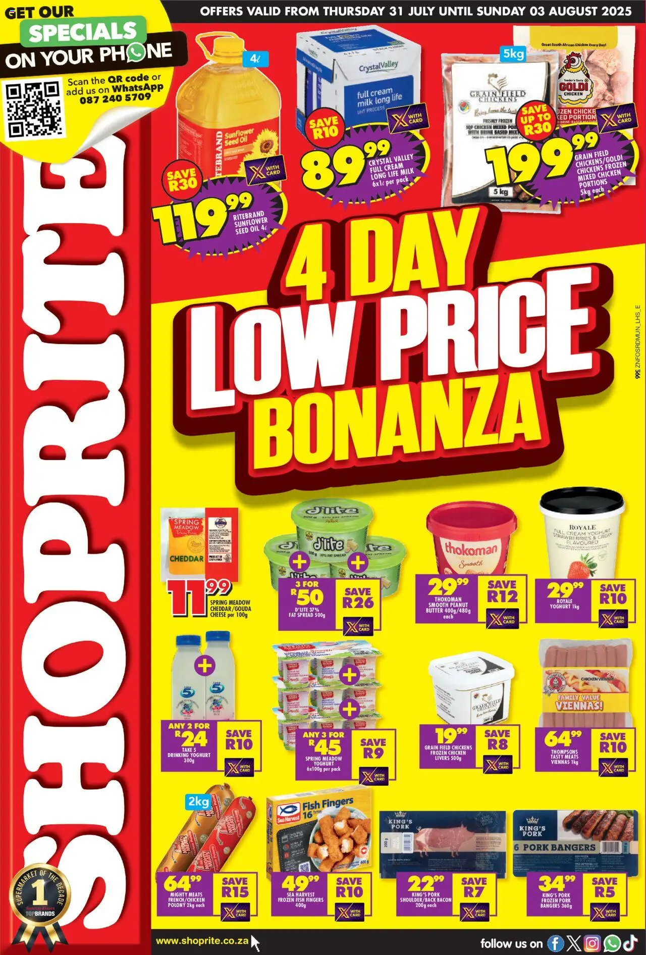 Shoprite KwaZulu-Natal - Low Price Bonanza 31/07 - 03/08/2025 >> Catalogue