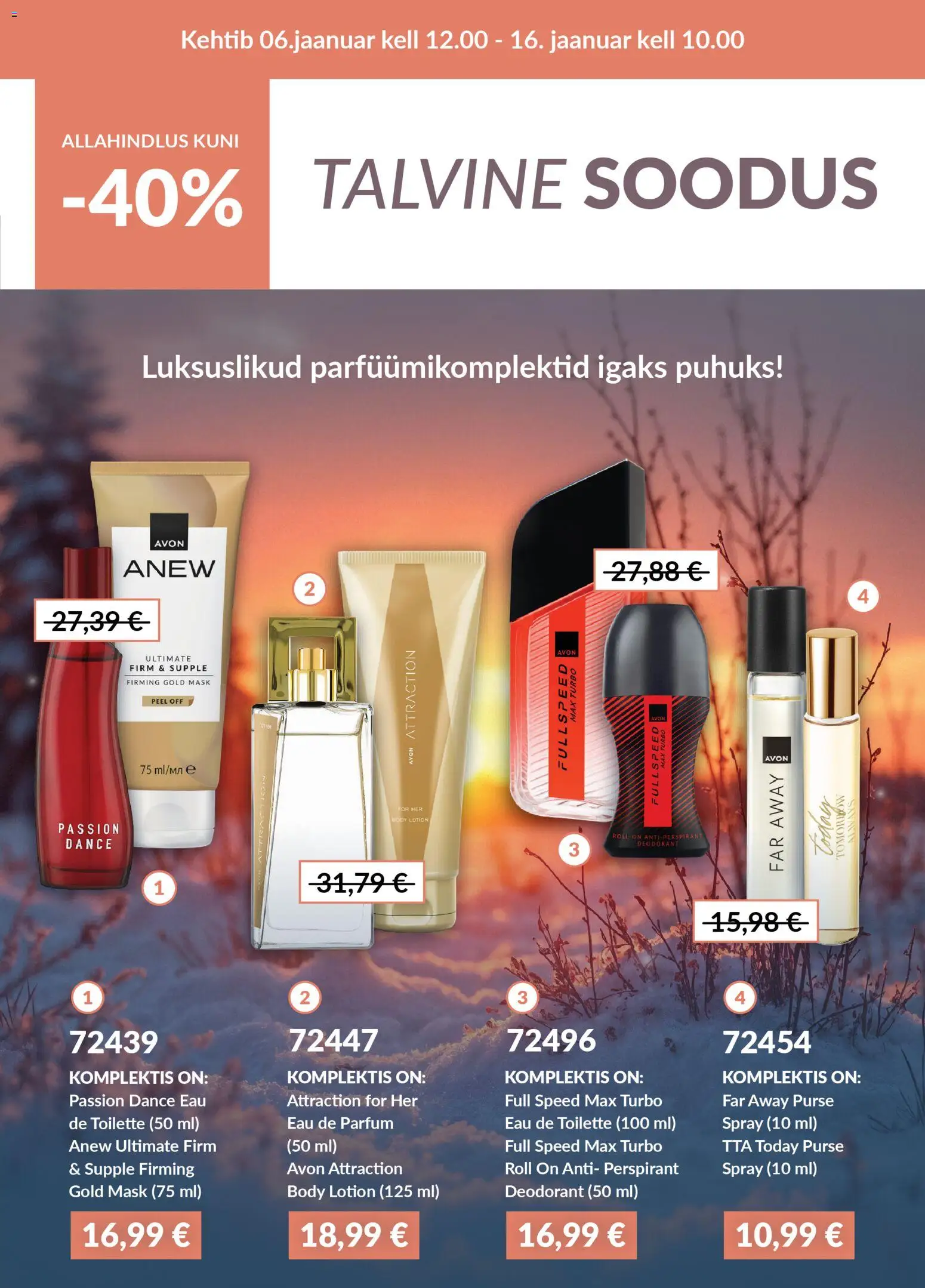 AVON kliendilehe eelvaade alates 2026.01.06