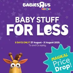 Preview of Babies R Us flyer valid from 27/08/2025