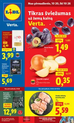 LIDL parduotuvės leidinio Leidinys galiojančio nuo 2025.10.20 peržiūra