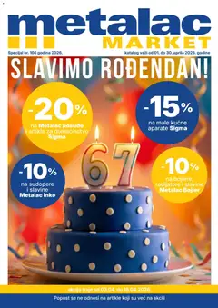 Pregled Metalac Market kataloga - važi od 01.04.2026