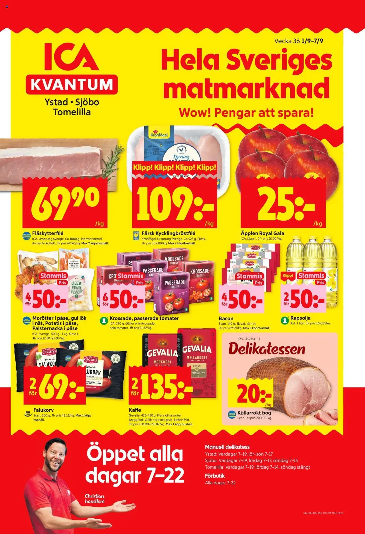 Sjöbo är giltig 01/09 2025 > Veckans Erbjudanden gäller från 01/09/2025 till 07/09/2025 sidnummer 1