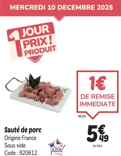 Prévisualisation de Promo porc du magasin Promocash formulaire valide 09/12/2025