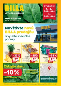 Náhľad Billa letáku platného od 30.03.2026