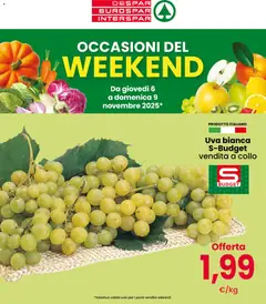 Anteprima dell'opuscolo Volantino Weekend dal negozio Interspar valido da 06/11/2025