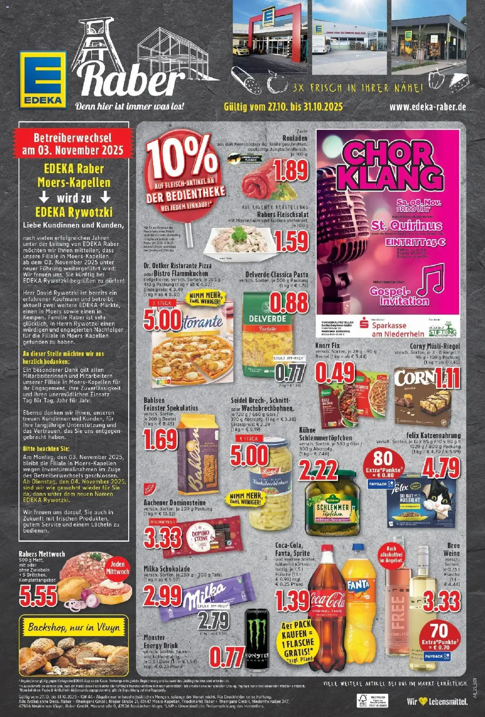 EDEKA Prospekt ab 27.10.2025 Prospekt Moers Online
