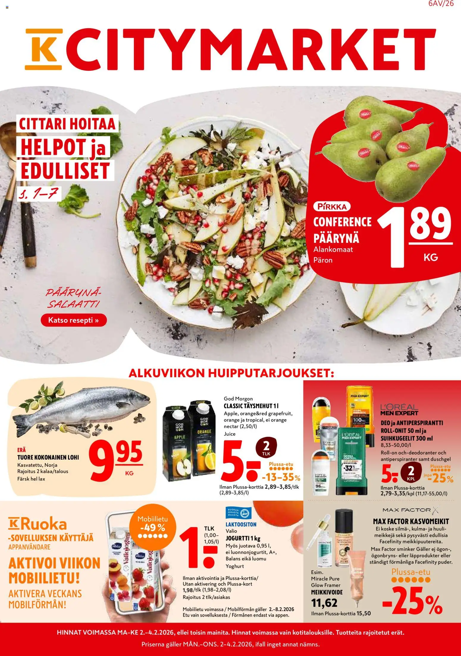 Kaupan K-Citymarket Tarjoukset esikatselu, voimassa 02/02/2026