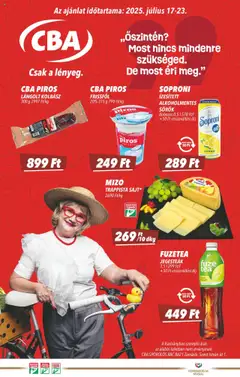 CBA - Akciós újság CBA megtekintése, amely érvényes 2025.07.17.-től
