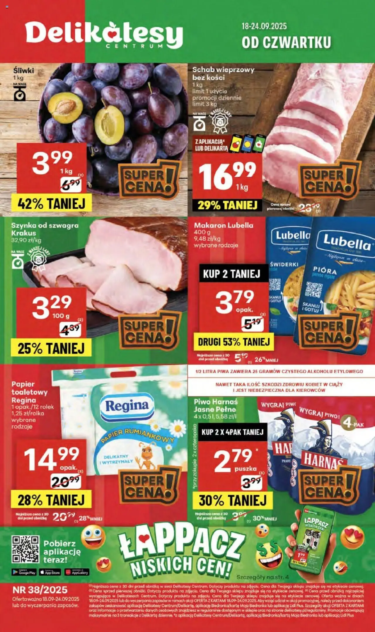 Delikatesy Centrum gazetka 18.09.2025 - Nowa gazetka promocyjna - Numer strony 1