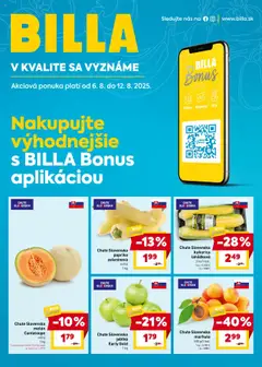 Náhľad Billa letáku platného od 06.08.2025