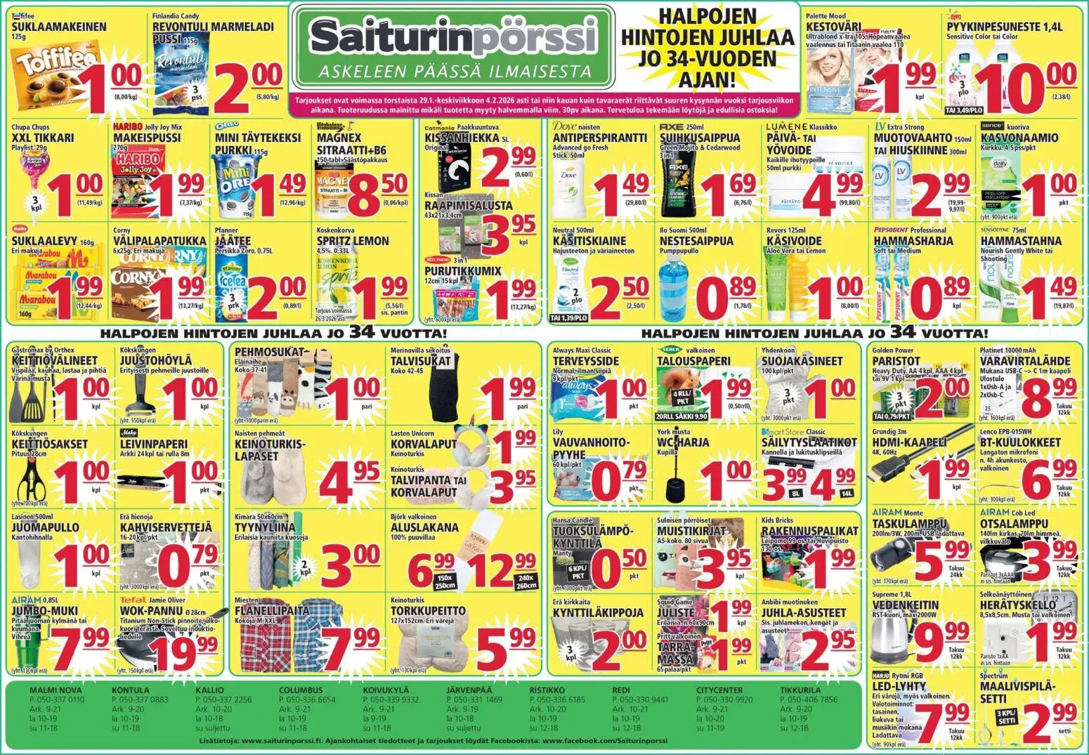 Kaupan Saiturinpörssi Tarjoukset esikatselu, voimassa 29/01/2026