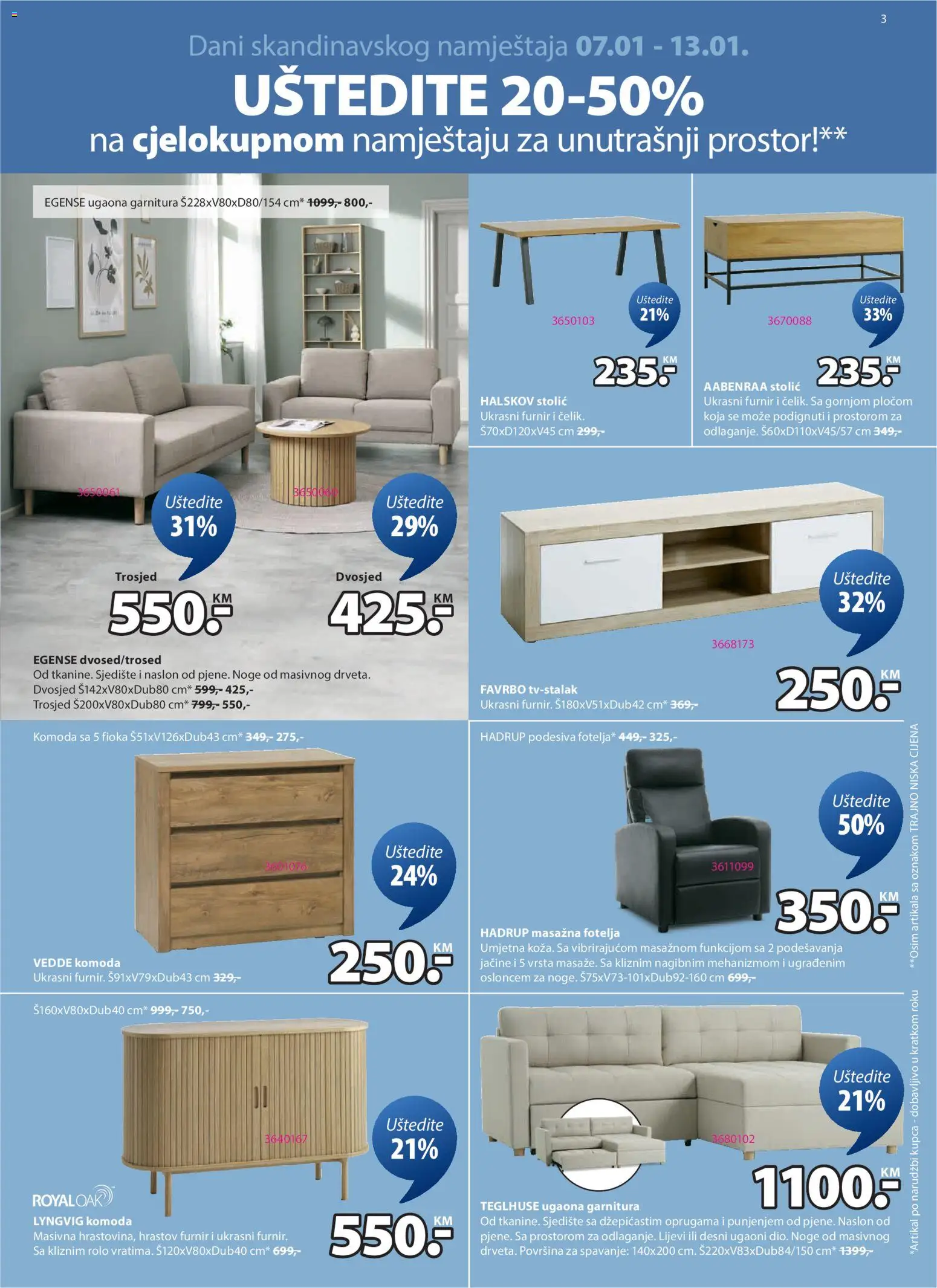 Pregled letka Katalog trgovine JYSK vrijedi od 2026.01.07