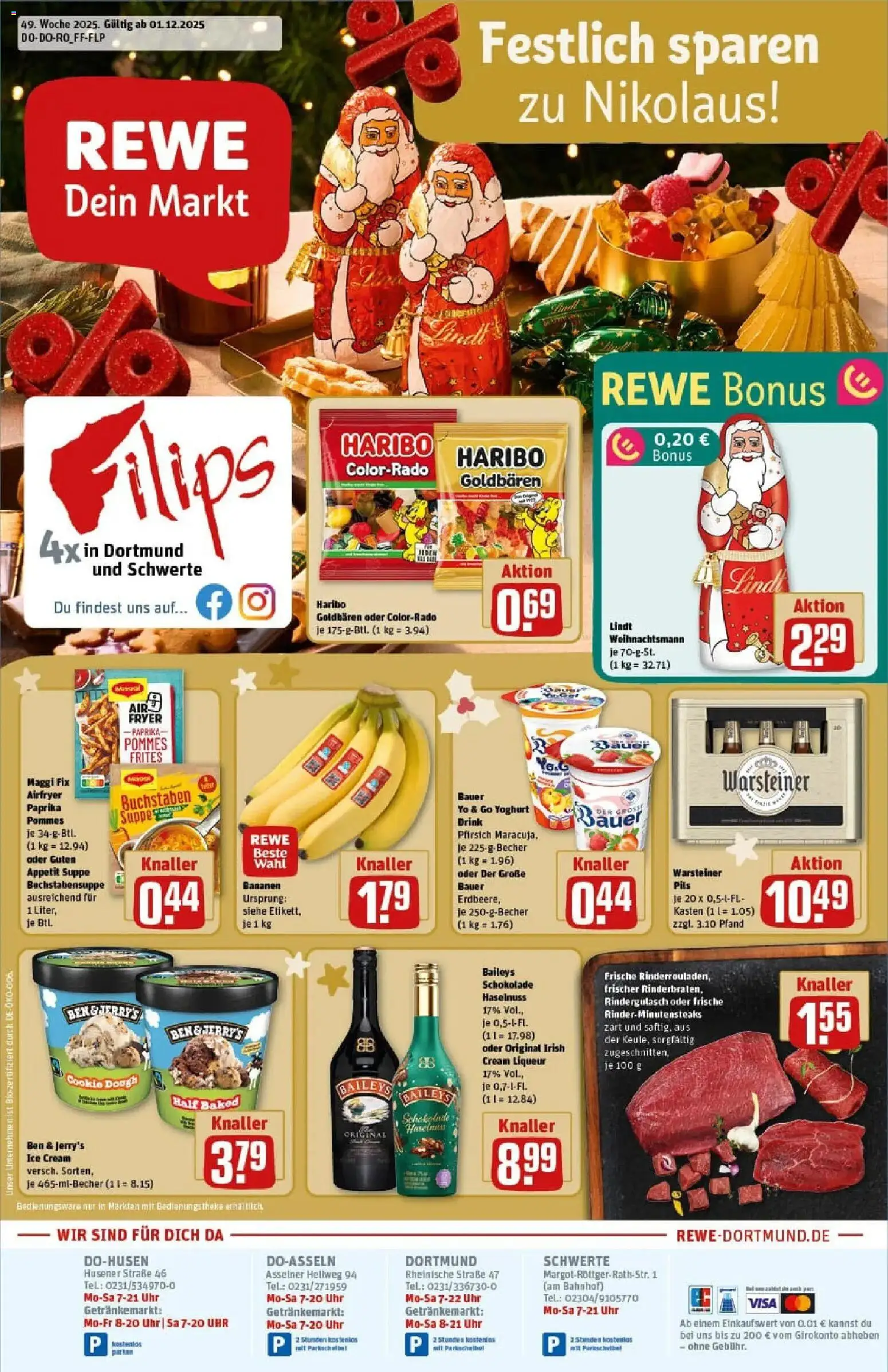 Vorschau von dem Prospekt des Geschäftes Rewe, gültig ab dem 01.12.2025