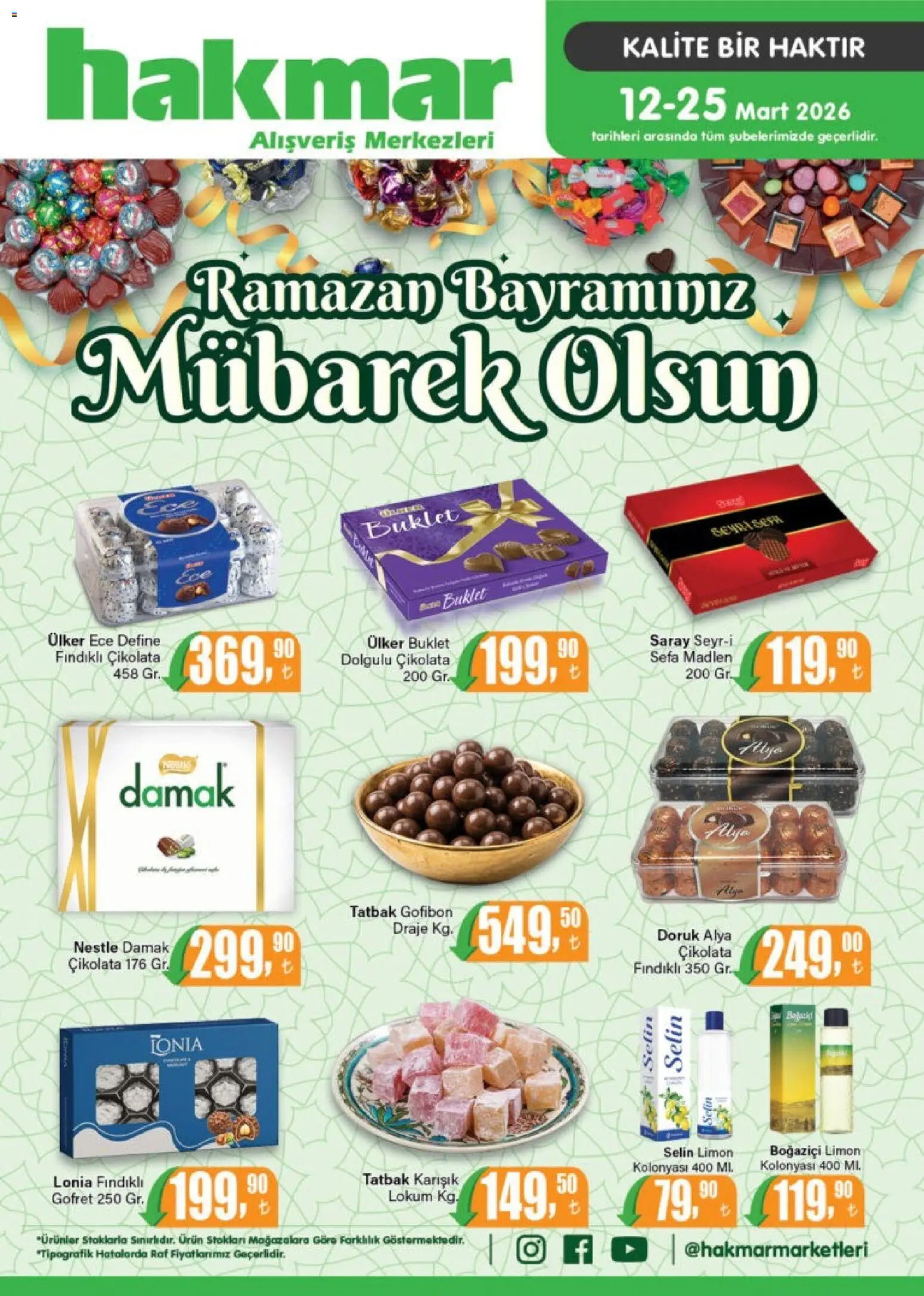 Hakmar Hakmar Katalog 12.03.2026 - Broşürünün önizlemesi - Çikolata, Limon, Raf, Gofret, Fındıklı gofret