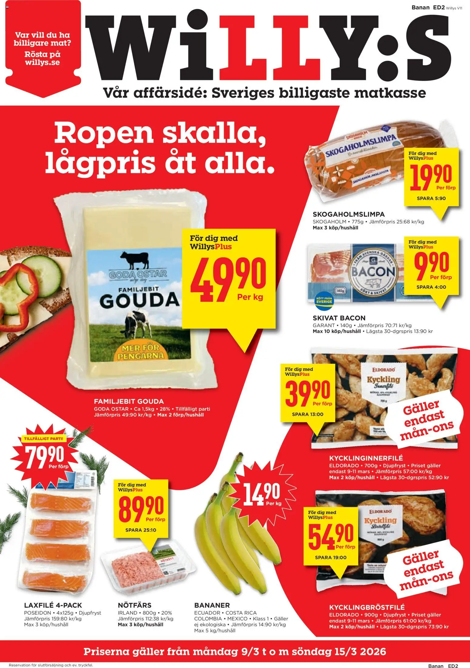 Förhandsgranska reklamblad Willys erbjudanden från butik Willys gäller från 09/03/2026