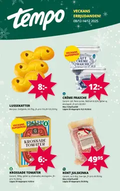 Förhandsgranska reklamblad Aktuella reklamblad Tempo från butik Tempo gäller från 08/12/2025