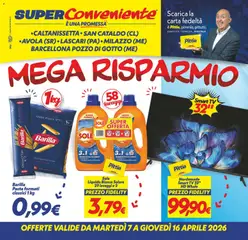 Anteprima dell'opuscolo SuperConveniente volantino Caltanissetta, San Cataldo, Avola, Lascari, Milazzo, Barcellona dal negozio SuperConveniente valido da 07/04/2026