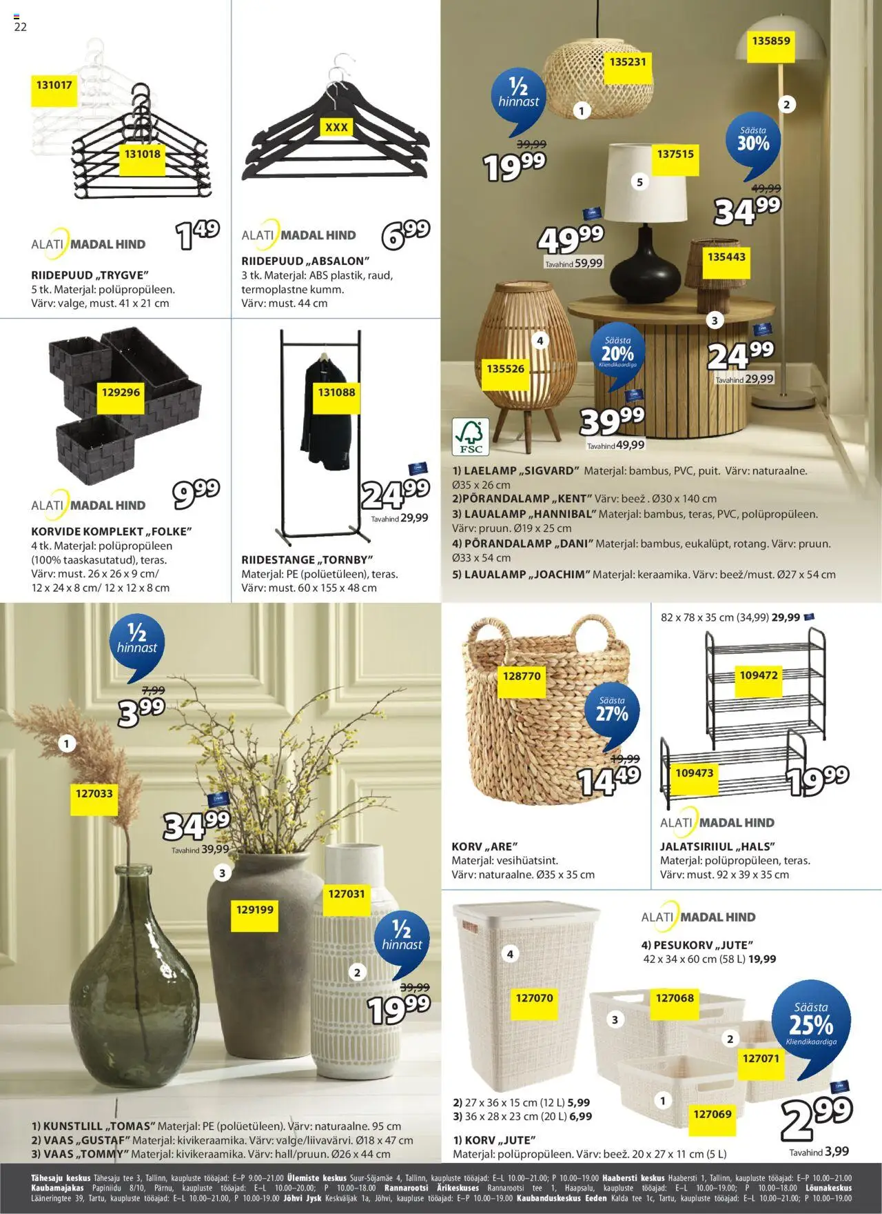 JYSK kliendilehe eelvaade alates 2025.10.14