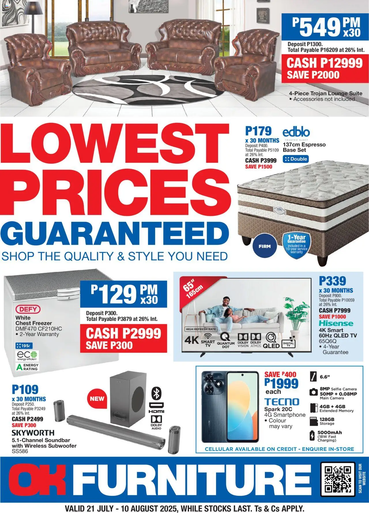OK Furniture Catalogue Botswana from 21/07 - 10/08/2025 > Promotions