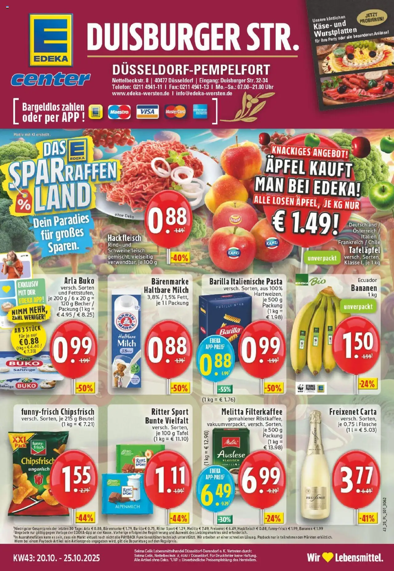 EDEKA Prospekt ab 19.10.2025 - Prospekt Düsseldorf-Derendorf Online