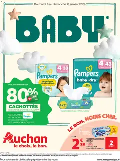Voorbeeld van Tout pour votre bébé van winkel Auchan geldig vanaf 06/01/2026
