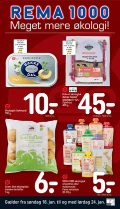 Eksempel på tilbudsavis Tilbudsavis fra butik Rema 1000 gyldig fra 18/01/2026