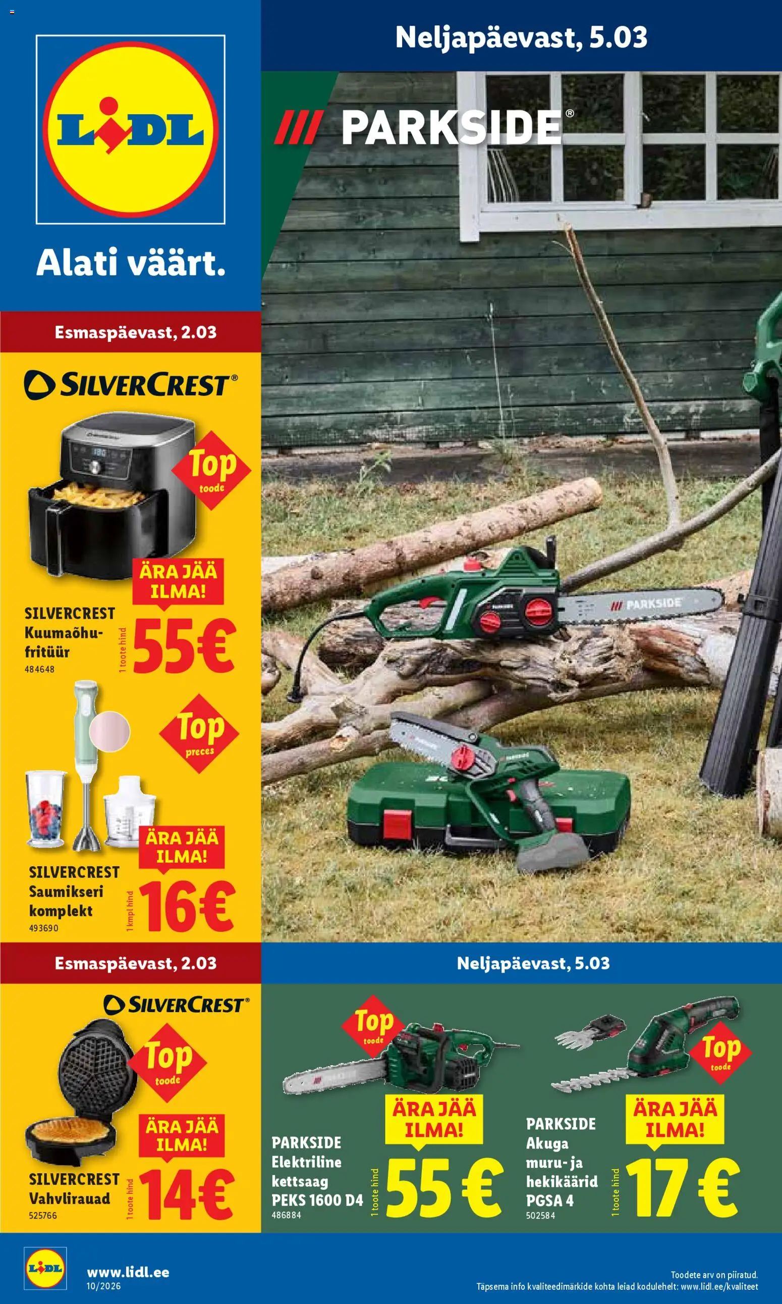 Lidl kliendilehe eelvaade alates 02.03.2026