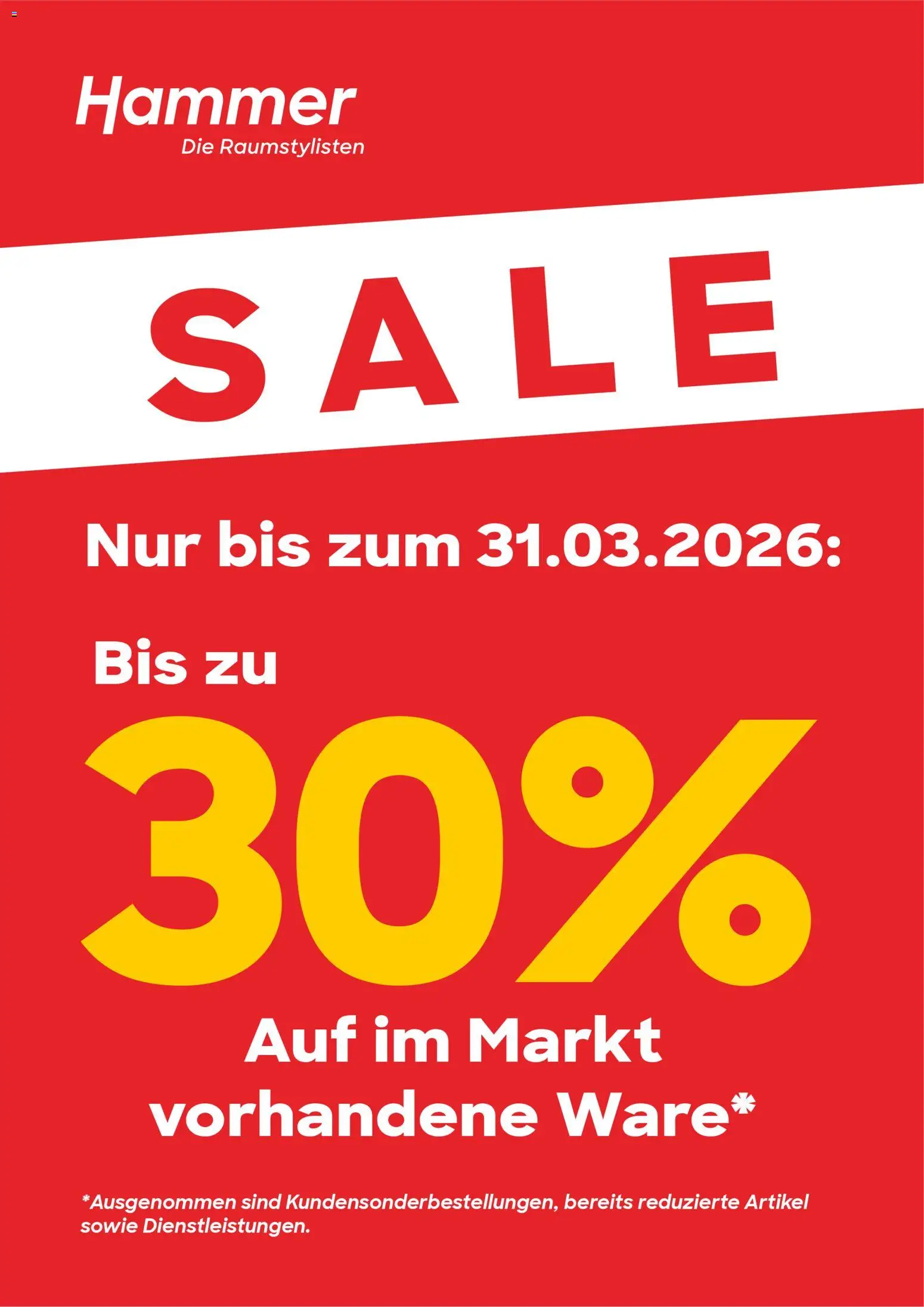 Vorschau von dem Prospekt des Geschäftes Hammer Zuhause, gültig ab dem 02.03.2026