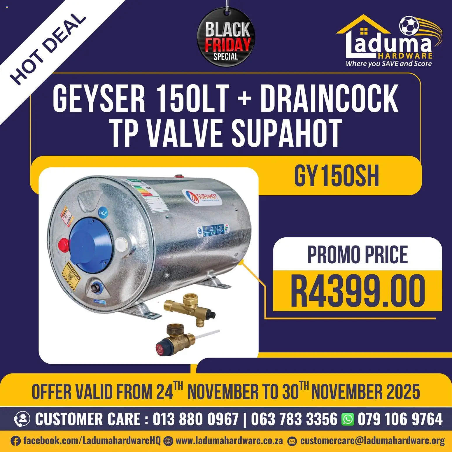 Preview of Laduma Hardware flyer valid from 24/11/2025