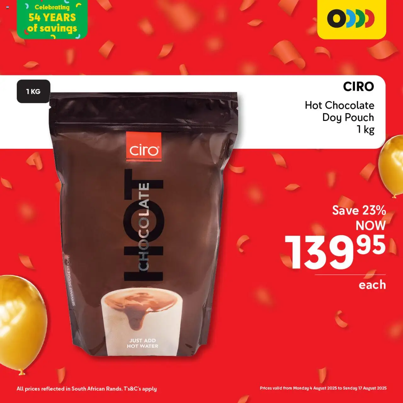 Makro Birthday Deals Hot Drinks from 04/08 - 17/08/2025 > Promotions